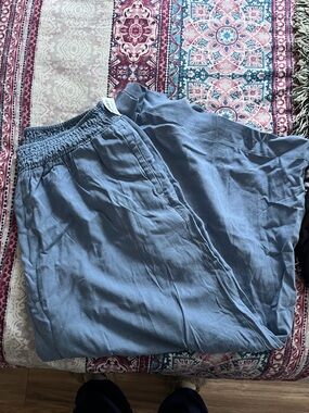 Old Navy Women's Wide Leg Pants - Dusty Blue